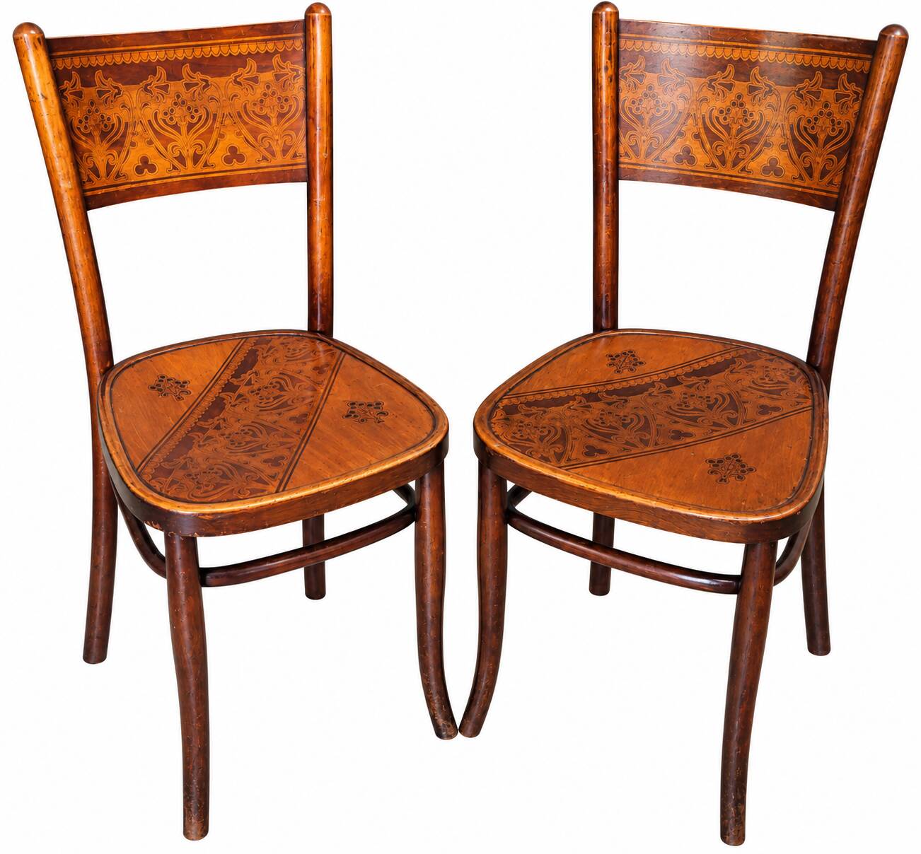 Pair of chairs Jacob & Josef Kohn Vienna 1900/1910 Art Nouveau