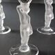 Set of 9 crystal flutes with Venus and Bacchus foot, Vannes and Bayel