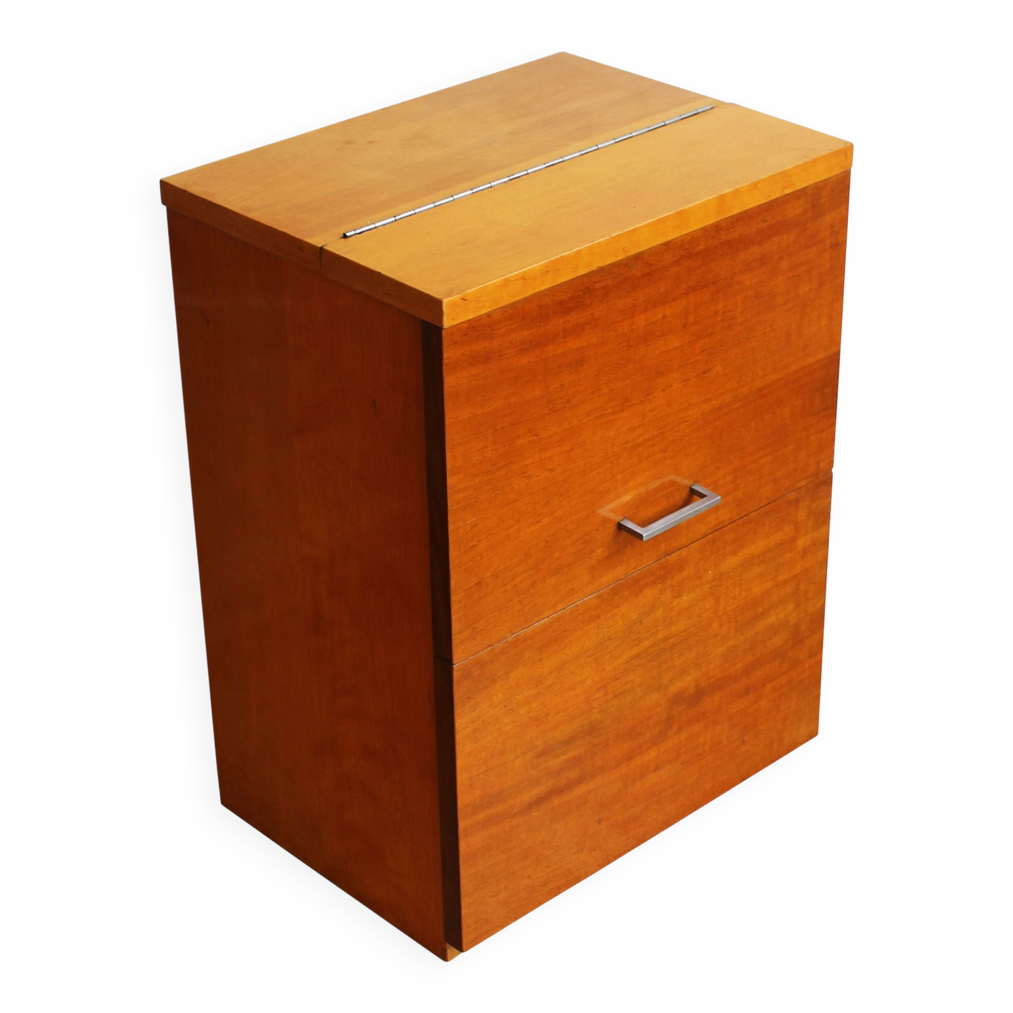 1960s Minimalist Drinks Cabinet with Top and Front Opening