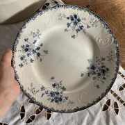 Round ironstone dishes E. Bourgeois Large deposit decorated with violets