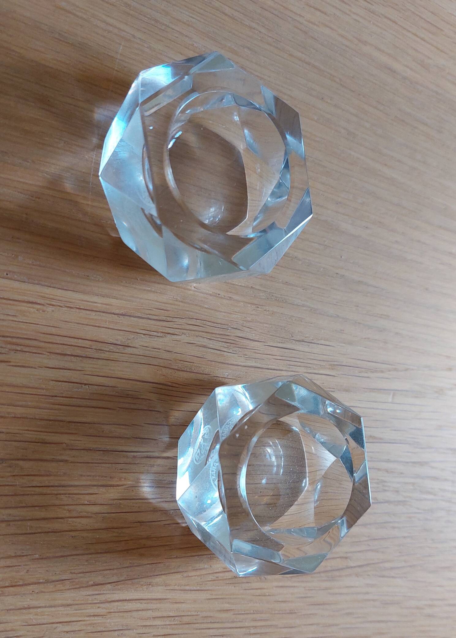 Paire de salières en cristal de Baccarat