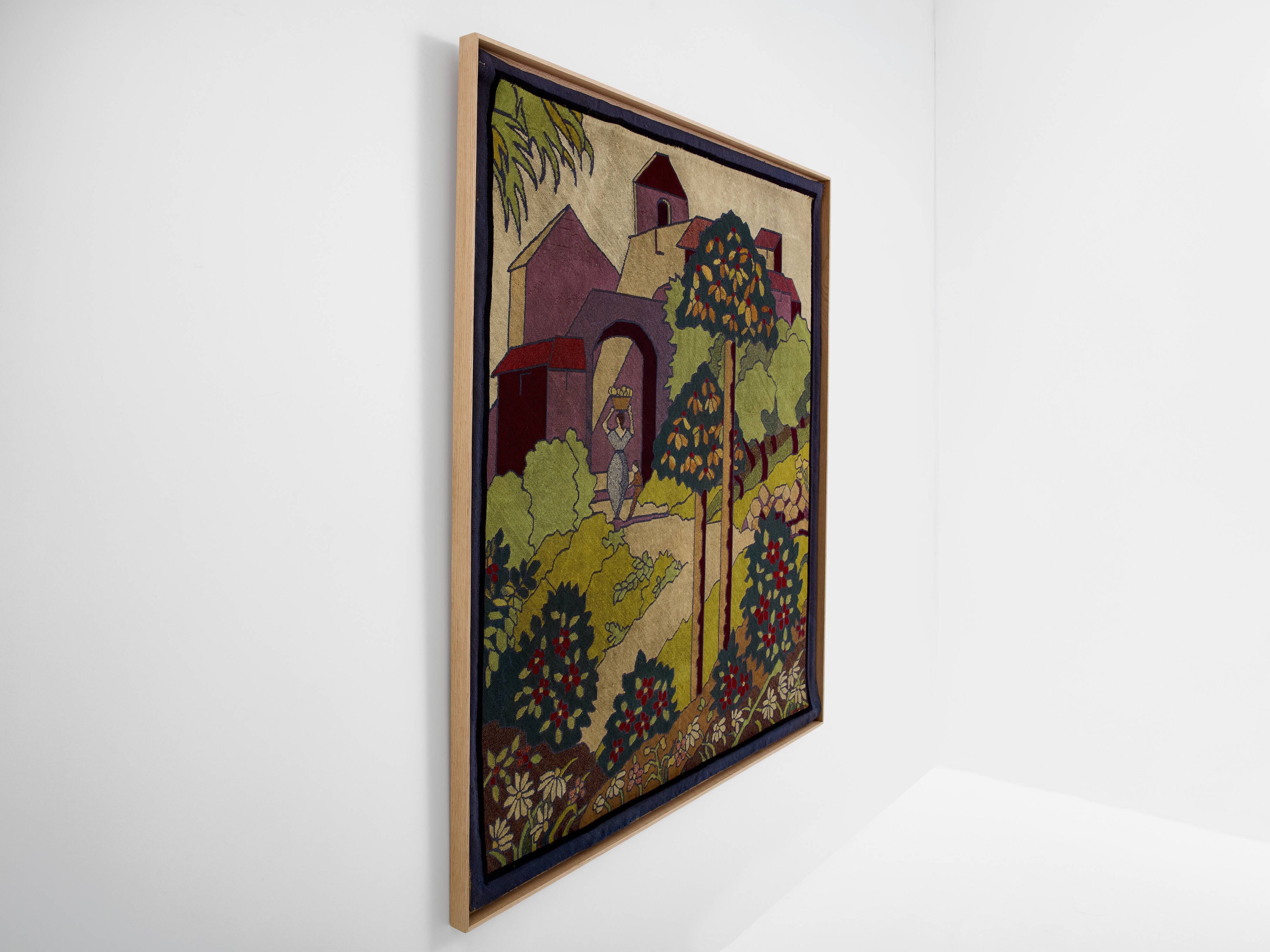 Gabriel Laneyrie tapestry panel in petit point 1934