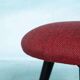 Vintage 1960s stool with new Ploeg fabric, piano.