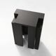 Black Stackable Stool by Bram Vanderbeke, Belgium