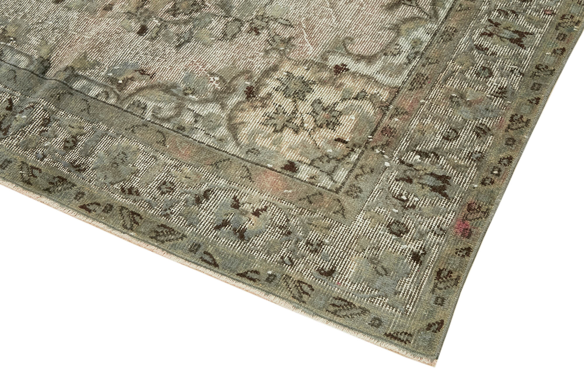 Handmade Contemporary Anatolian 1970s 173 cm x 291 cm Grey Carpet