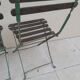 Paire de chaises de bistrot  jardin pliable ancienne