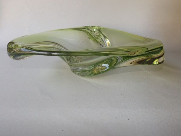 Coupe en cristal Ouraline de forme libre Val-Saint Lambert circa 1950