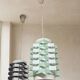 Pair of rare vintage table lamps, sculptural metal design, 1970s, 85 x 20 cm