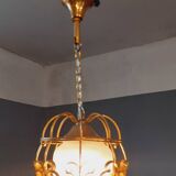 60s pendant light in gold metal