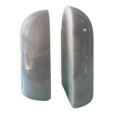 Pair of vintage Carrara marble bookends