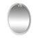 Vintage oval mirror in white enamelled cast iron