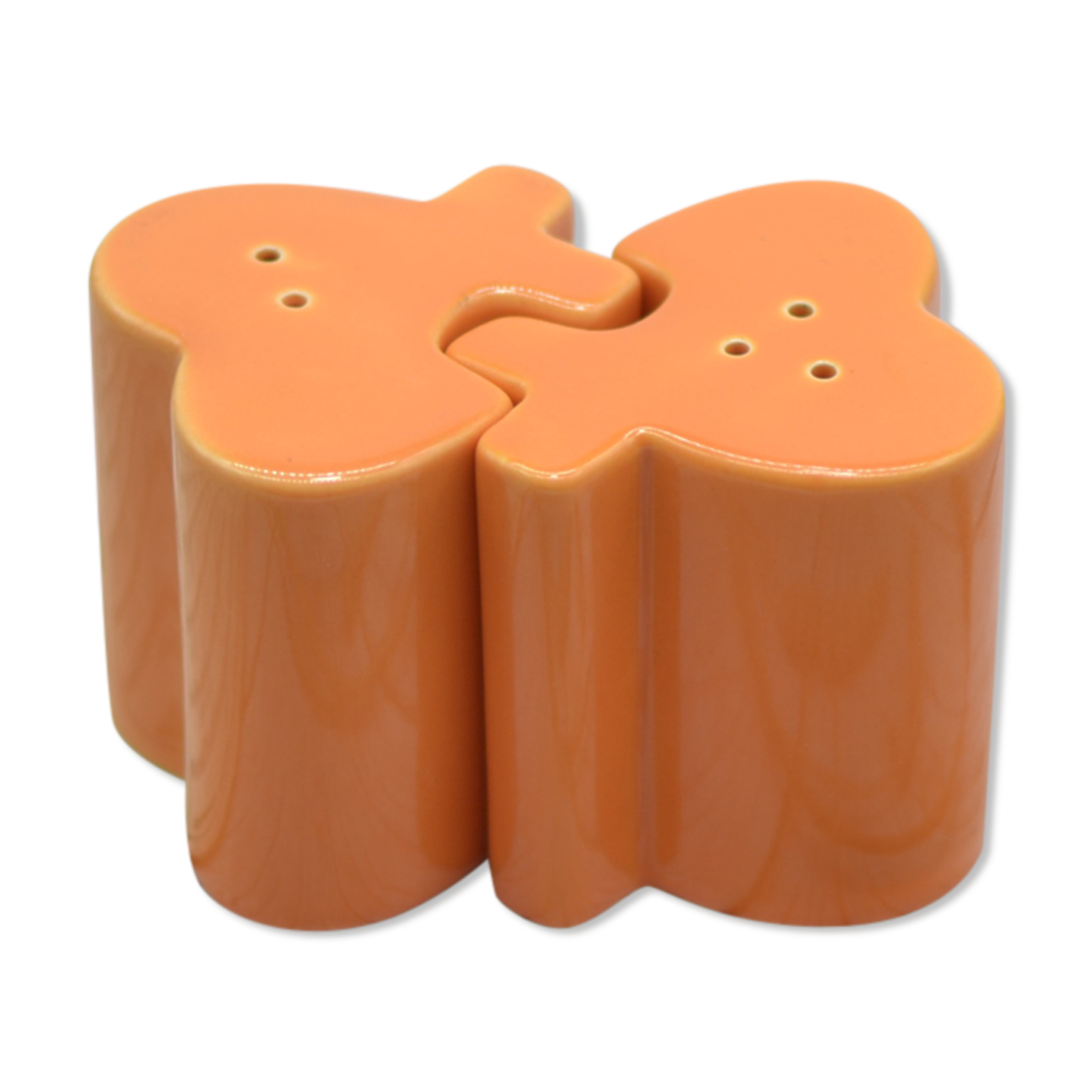 Orange-interlocking Amadeus salt and pepper shaker