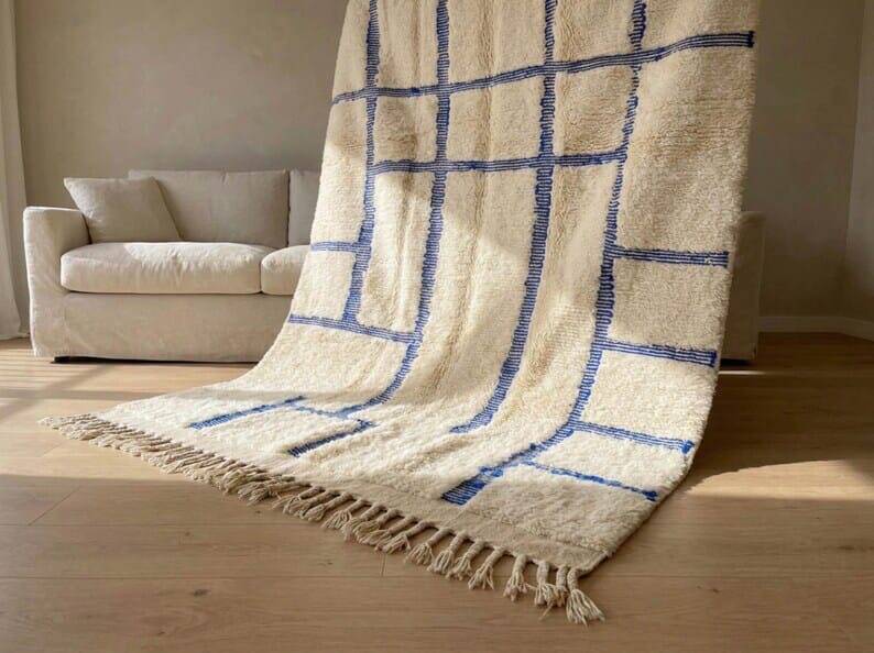 Large Berber rug 3/4 m