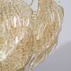 Amazing Large Murano Glass Gold Leaves Chandelier