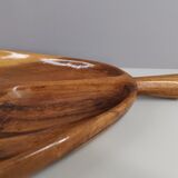 Serving tray or aperitif in carved wood varnish 70