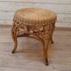Tabouret peacock en rotin, années 60
