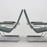1970s Pair of Rare Tubular Armchairs