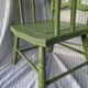 Green children's chair in turned wood