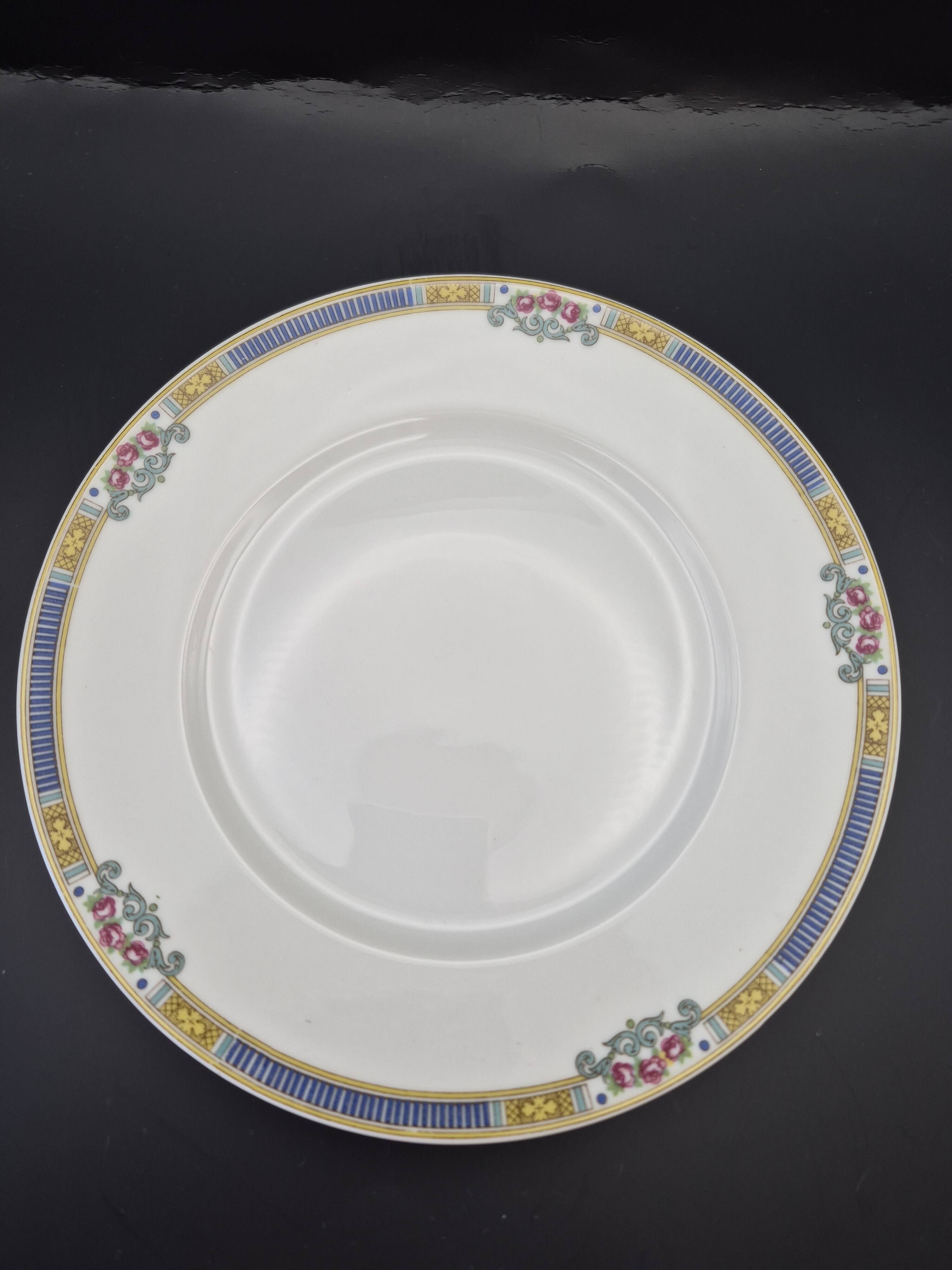 Série de 6 assiettes à dessert Bernardaud Limoges – Art Déco – A714