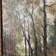 1950s Landscape, Framed Forest Landscape Oil Painting, Forest Oil Painting