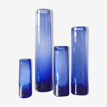 Lot de 4 vases Holmegaard par Per Lutken années 1960