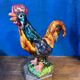 Ceramic sculpture of a rooster from Bavent, glazed terracotta, 1960.
