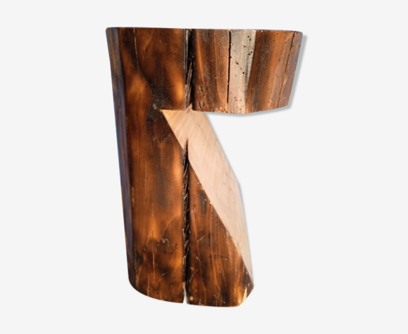Tabouret bois massif vintage