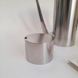 New 1968 Arne Jacobsen coffee pot, cream jug, and sugar bowl for Stelton.