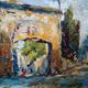 Impressionist oil painting on cardboard, France, early 1900s