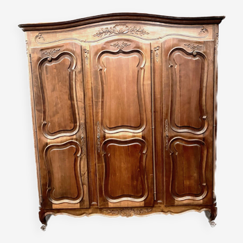 Regency style storage cabinet in solid walnut 20th century