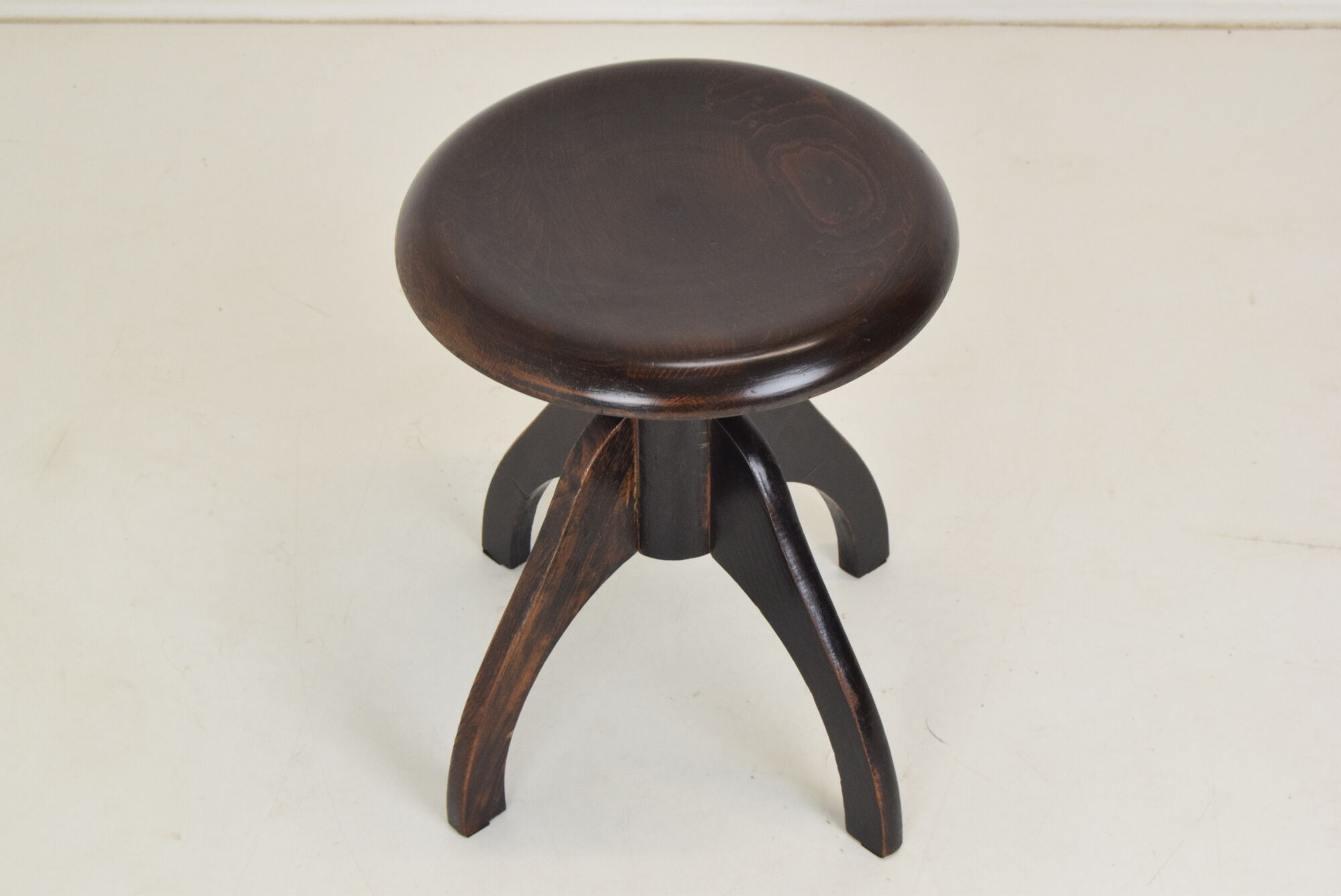 Mid-century height adjustable piano stool,1950's