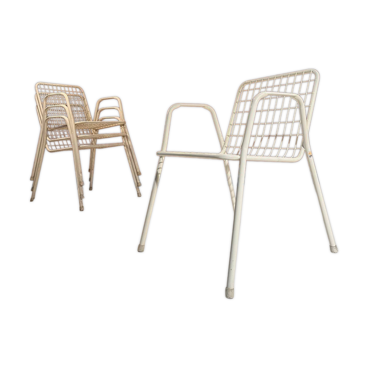 4 vintage Emu Rio chairs from Italy, 1970.
