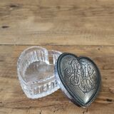 Crystal and silver jewelry box.