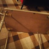 Desserte bar 1960 laiton mica  roulettes