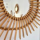 Rattan mirror