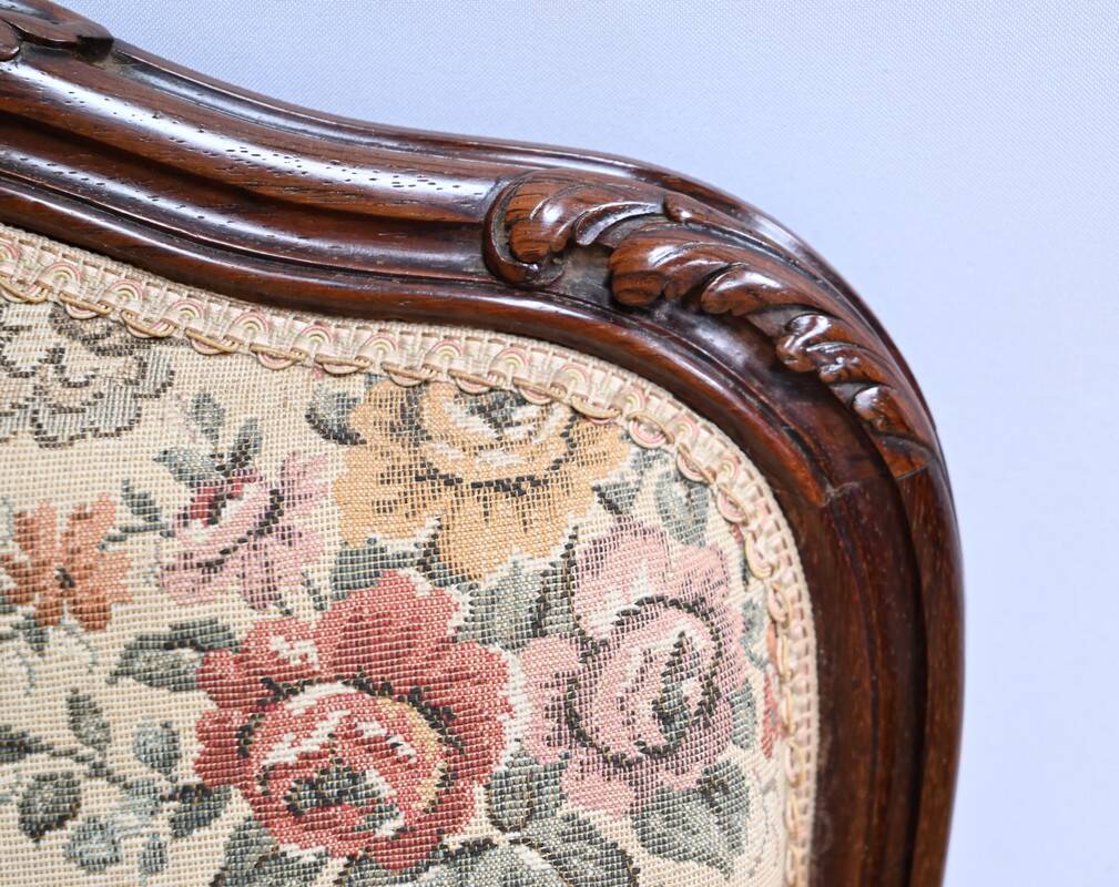 Suite of 4 Rosewood Chairs, Louis XV style, Napoleon III period – Mid-19th century