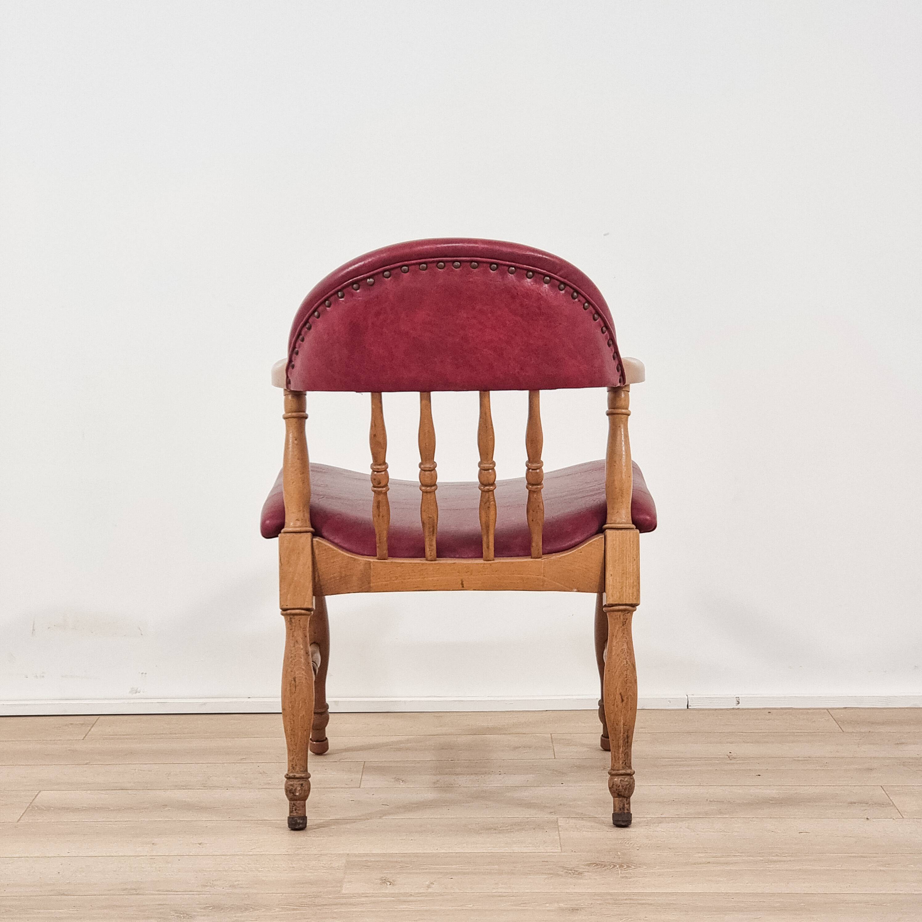 Paire de fauteuils en bois des années 1950