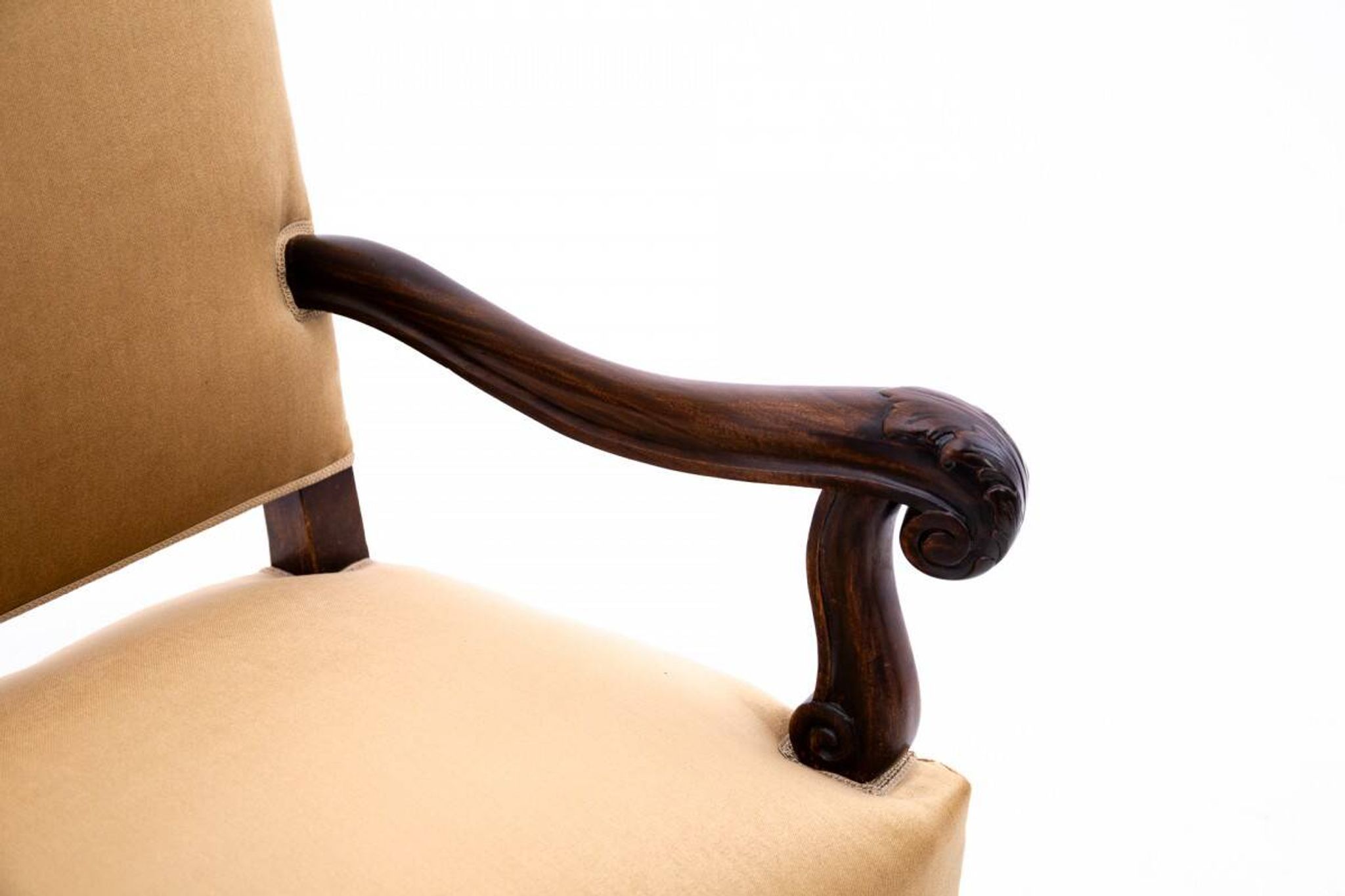 A pair of antique armchairs, Western Europe, around 1900. After renovation