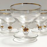 Set of Eleven Bohemian Crystal Dessert Bowls by Jozef Stanik