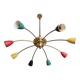Vintage spider chandelier, old Sputnik light fixture