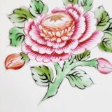 Porcelain plate from Limoges hand-decorated by A. Lanternier, from