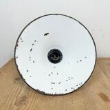 Industrial Green Enamel Factory Pendant Lamp with Cast Aluminium Top, 1960s