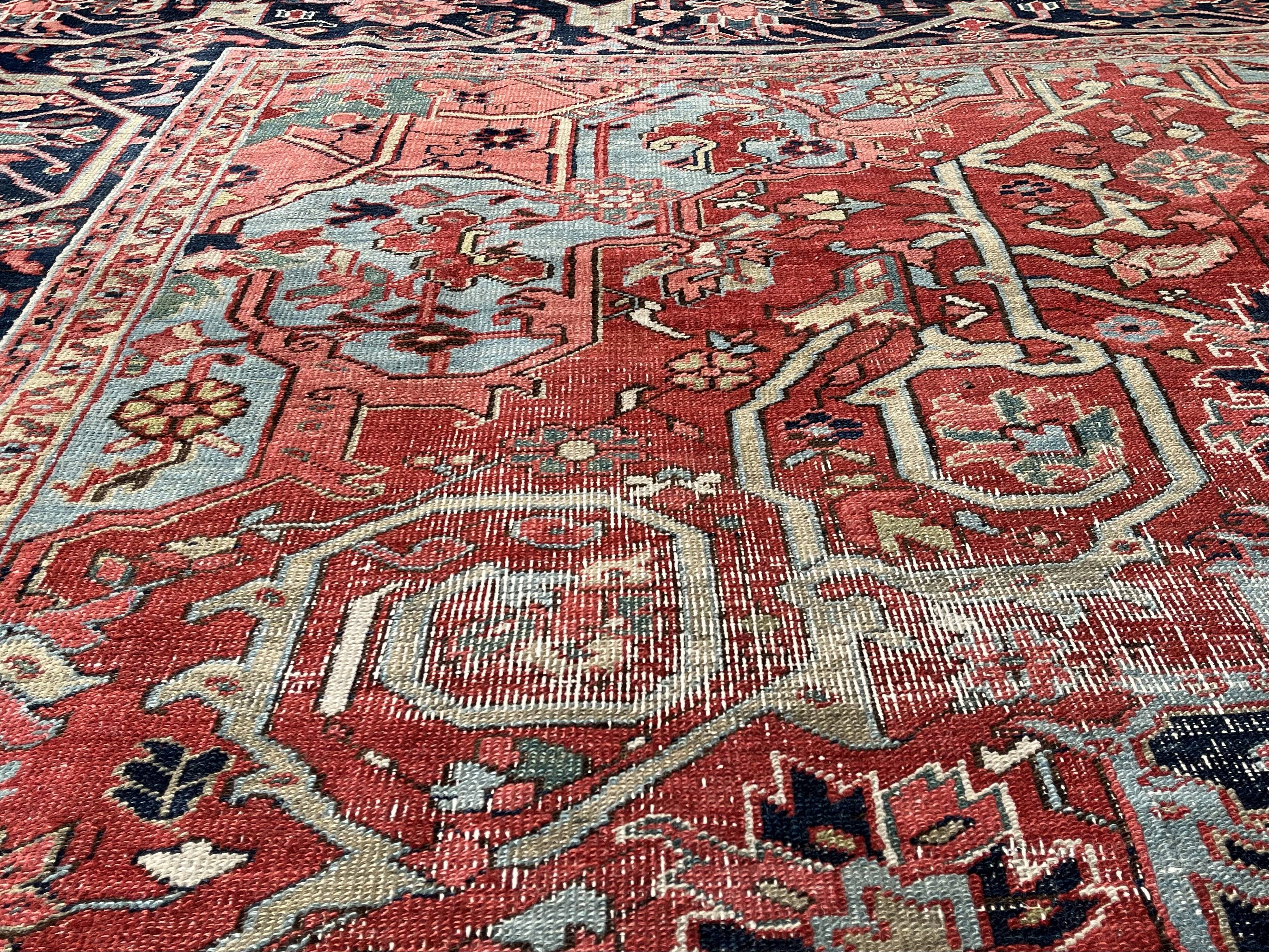 Antique Heriz Persian Rug Circa 1900/1910
