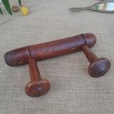 Coat rack 2 wooden hooks vintage