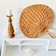 Carved wooden candle holder