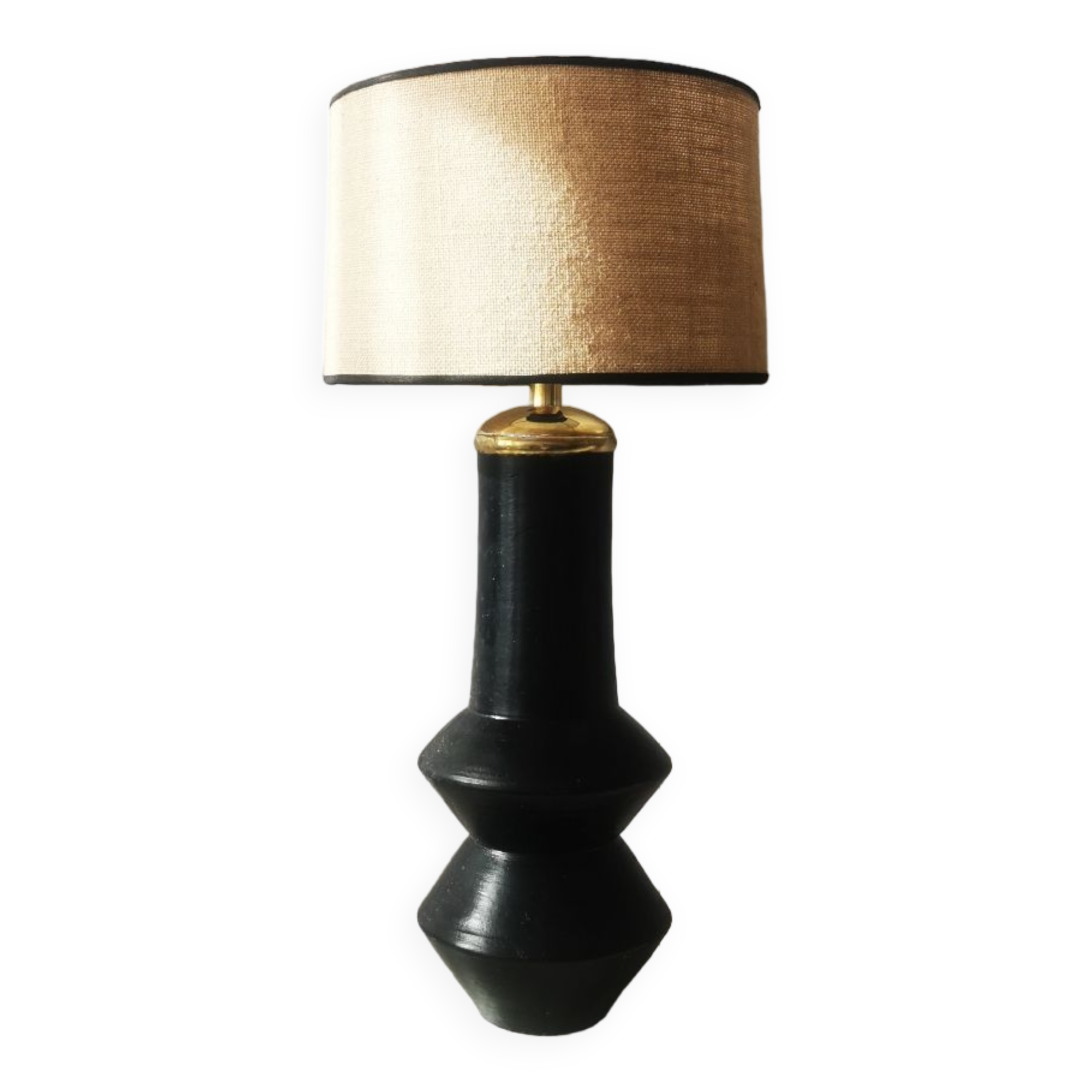 Black ceramic lamp