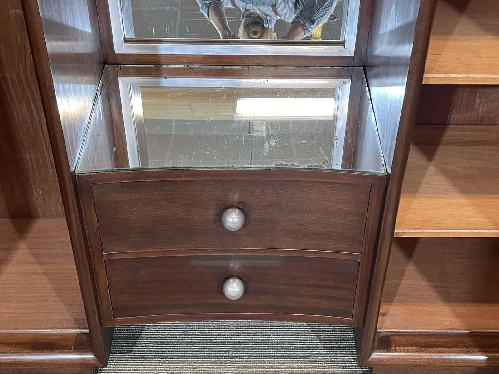 Art Deco wardrobe-dressing table stamped RINCK 115 Faubourg St Antoine Paris