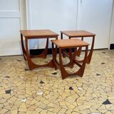 Teak trundle coffee table