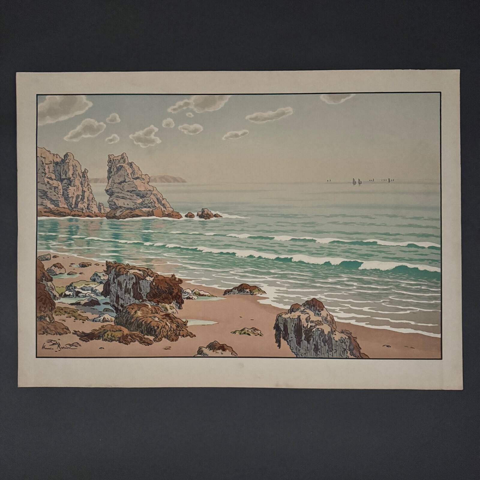 Lithograph by Henri Rivière Aspects of Nature - The Sea