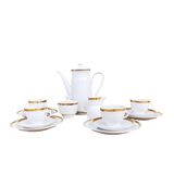 Porcelain coffee set for 4 people, Ceplitz, Germany 1970s.